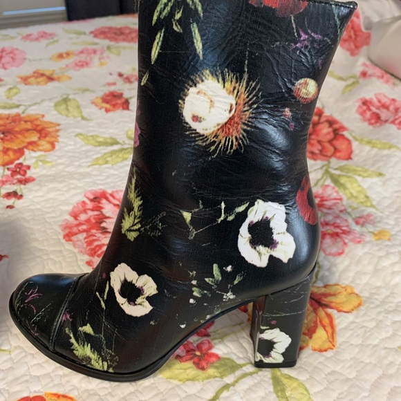 Matisse Floral Leather Heel Boots - Picture 2 of 10